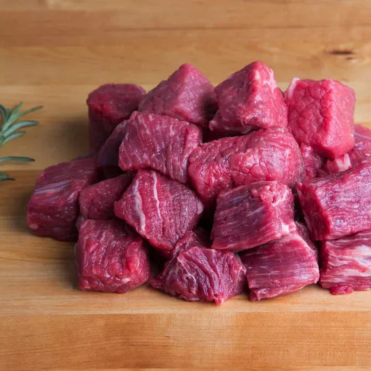 2 x 1lb cubed stewing Beef