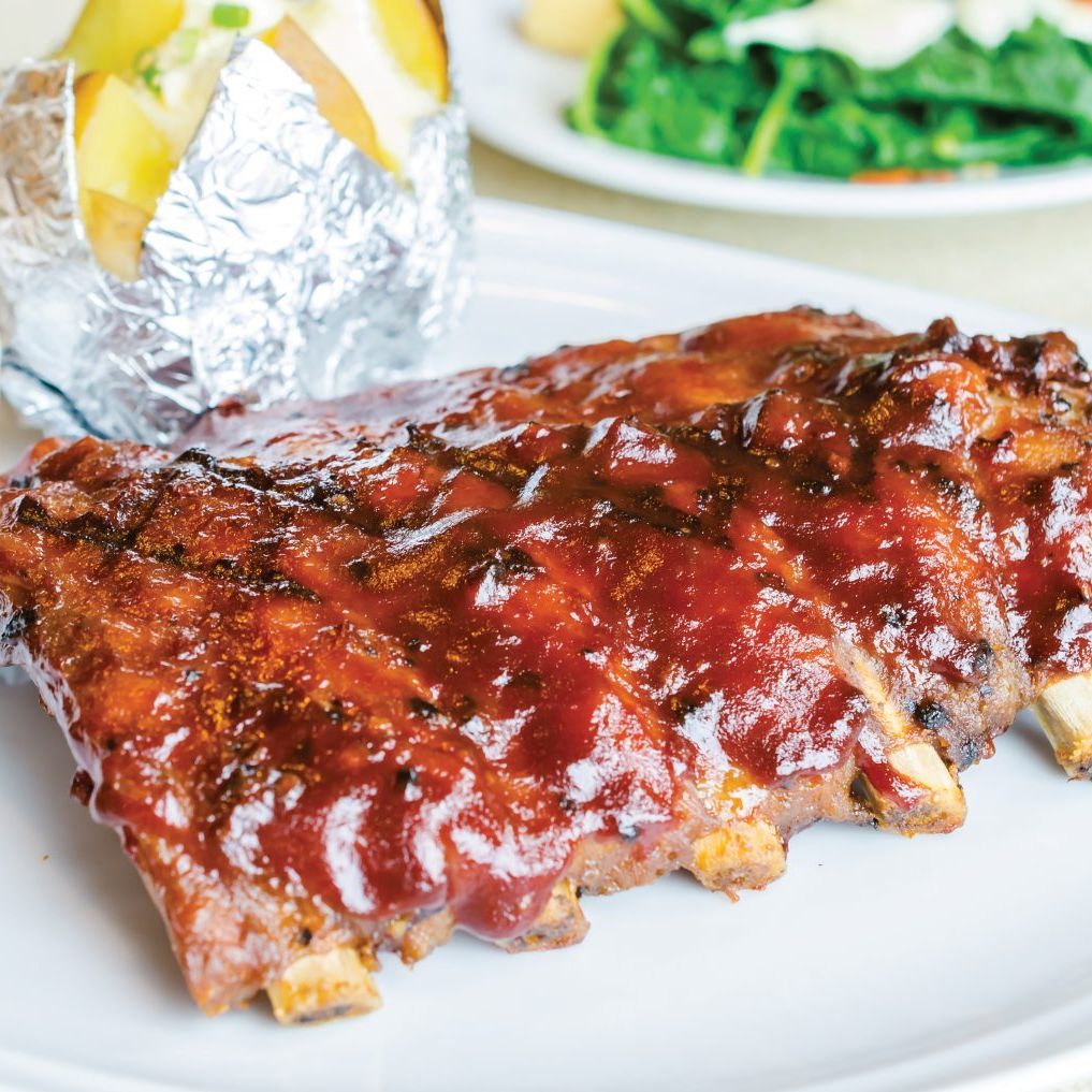 1/2 rack of Baby Back Ribs in BBQ sauce